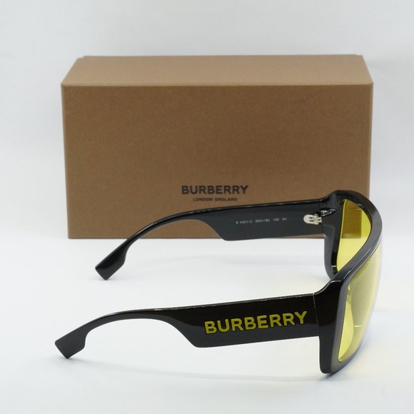 FINAL PRICE BURBERRY BE4401U 300185 BLACK YELLOW SUNGLASSES - Picture 7 of 9